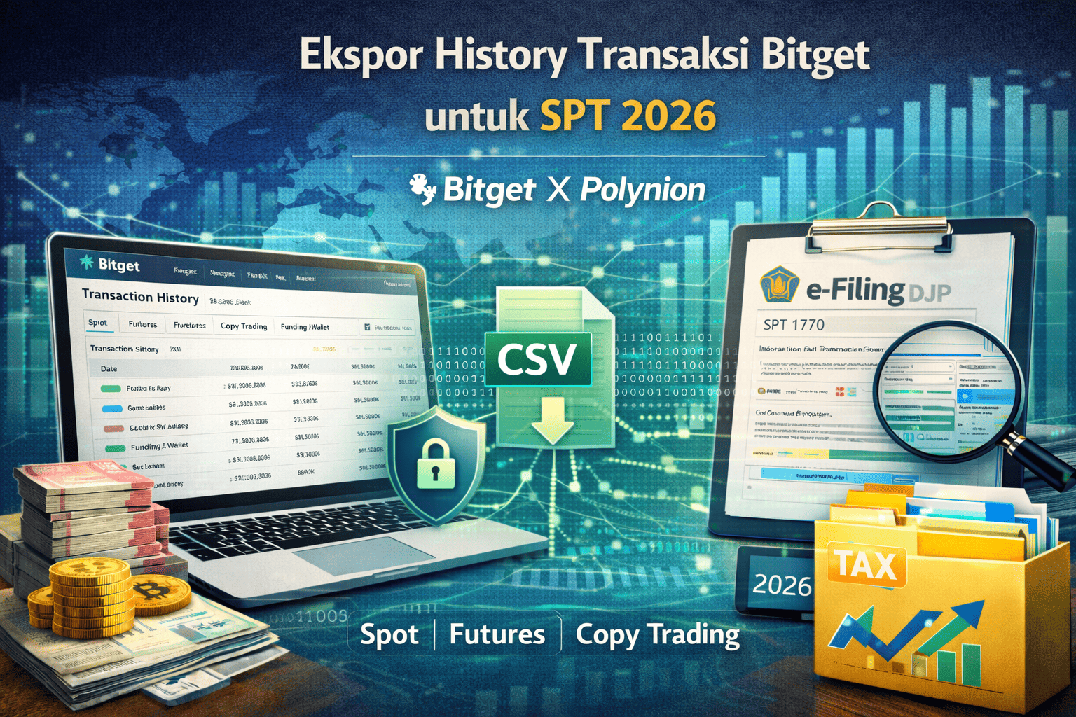 Ekspor History Transaksi Bitget untuk SPT 2026