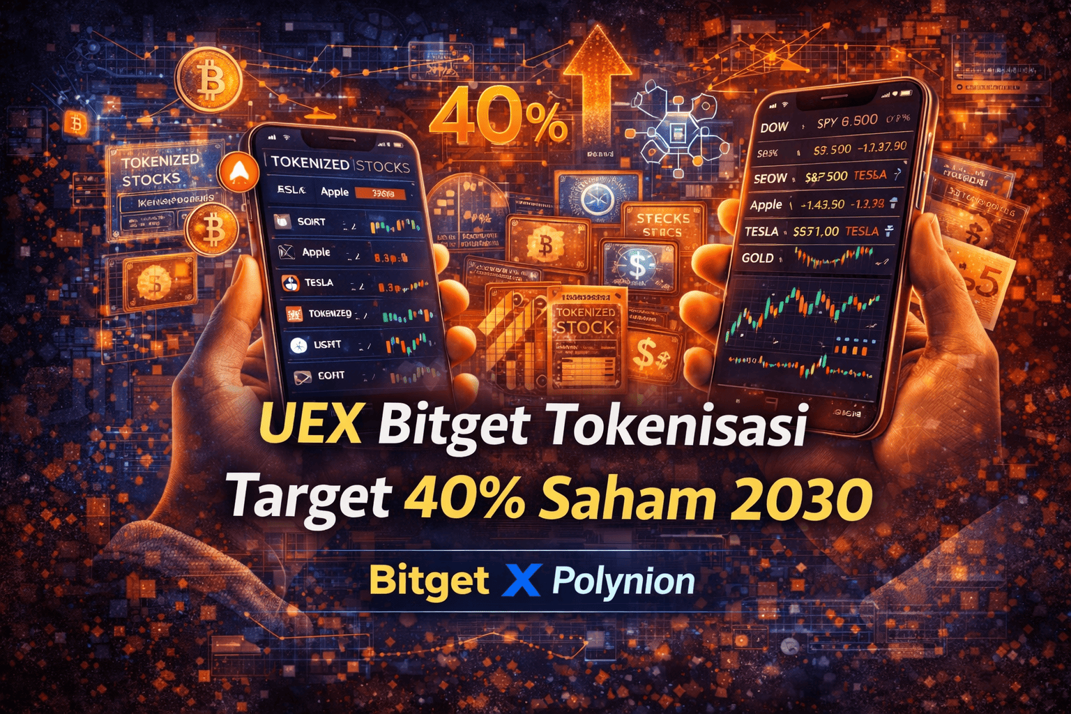 UEX Bitget Tokenisasi Target 40% Saham 2030
