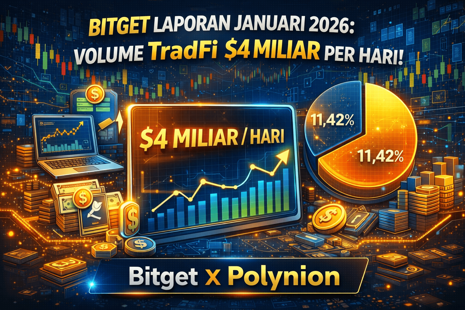 Bitget TradFi 2026: Volume $4 Miliar per Hari